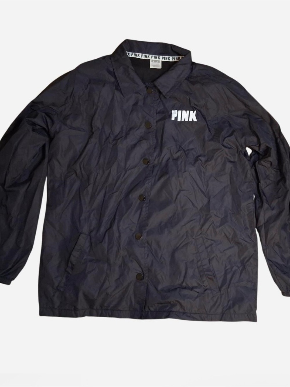 Victoria's Secret PINK Black Men's Windbreaker Coach Jacket